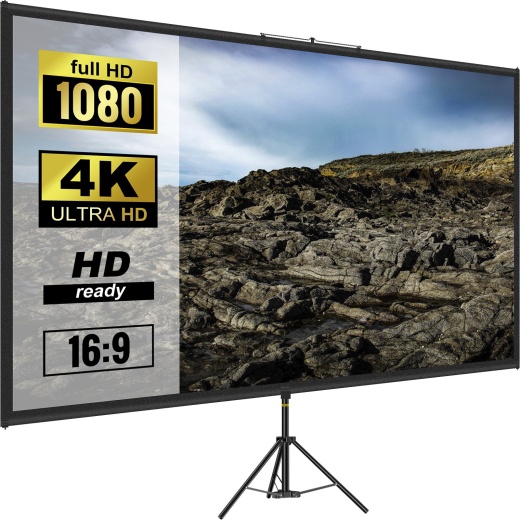 Vevor Tripod Projector Screen With Stand - 110 Inch 4K HD