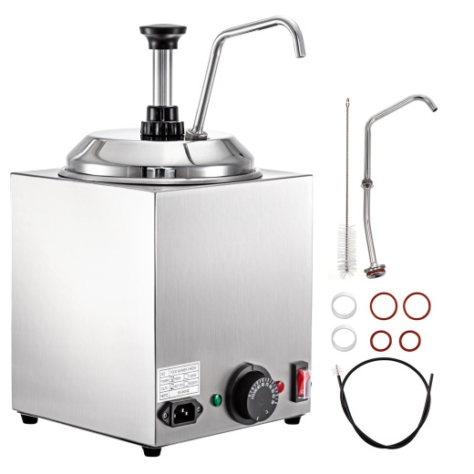 Vevor Cheese Dispenser With Pump - 2.6Qt Capacity Nacho Cheese Warmer
