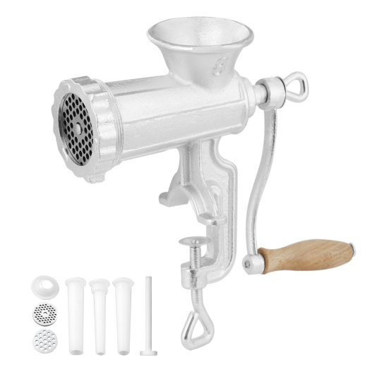 Vevor Manual Meat Grinder - Heavy Duty Cast Iron Hand Meat Grinder with Steel Table Clamp