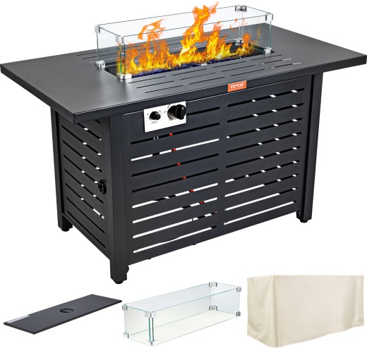 Vevor Gas Fire Pit Table - 43 Inch, 50000 BTU for Your Perfect Outdoor Experience