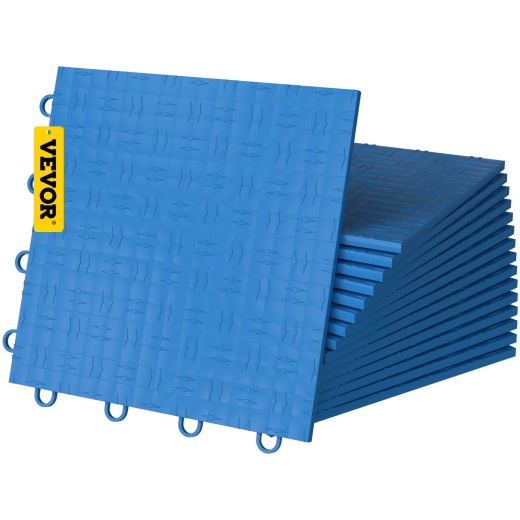 Vevor Garage Tiles Interlocking - 12'' X 12'', Blue Garage Floor Covering