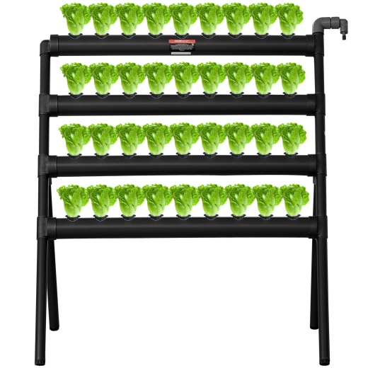 Vevor Hydroponics Growing System 36 Sites 4-Layer Hydroponic Grow Kit PVC Pipes