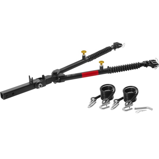 Vevor Tow Bar Bumper Mount Tow Bar 7500 Lbs Fits 2-Inch Connector With Ropes