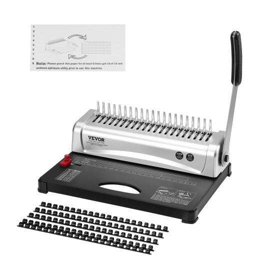 Vevor Binding Machine - Comb Binding Machine 21-Holes Binding 450 Sheets