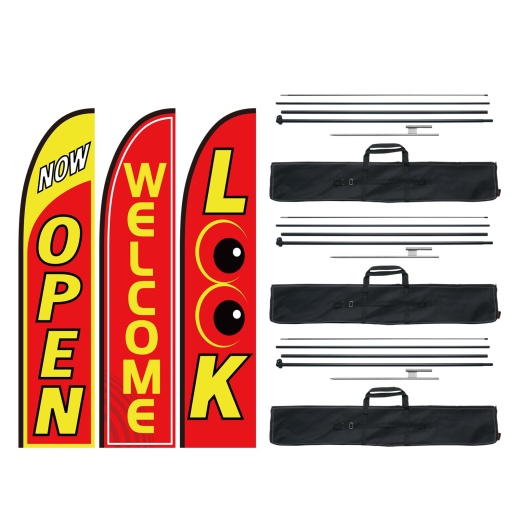 Vevor Open Flags for Business Advertising Feather Flag Kit