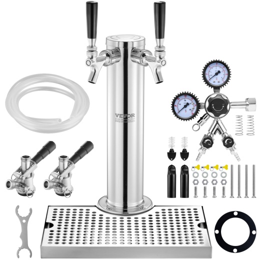 Vevor Kegerator Tower Kit - Dual Taps Beer Conversion Kit