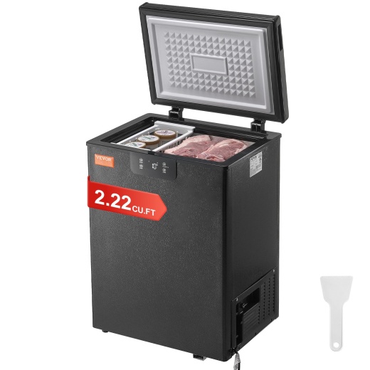 Vevor Chest Freezer, 2.22 Cu.Ft / 63 L Compact Deep Freezer