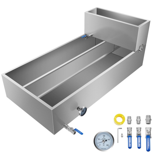 Vevor Maple Syrup Evaporator Pan - 48X24x19 Inch Stainless Steel