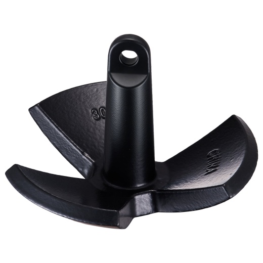 Vevor River Anchor - 30 Lbs Boat Anchor Cast Iron Black Vinyl-Coated Marine Grade Mushroom Anchor