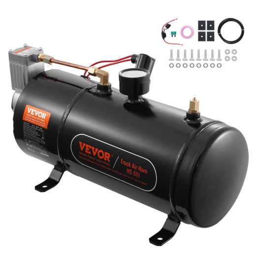 Vevor 12V Air Compressor with Tank - 0.8 Gallon/3 L, Train Horn Air Compressor