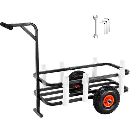 Vevor Beach Fishing Cart - 200 Lbs Load Capacity Pier Wagon Trolley