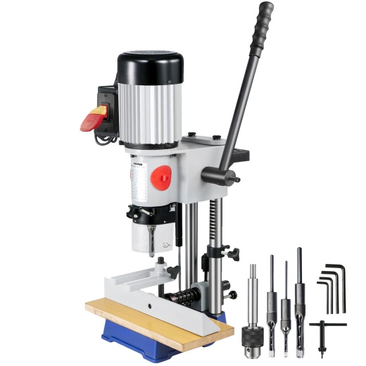 Vevor Woodworking Mortise Machine - 1/2 HP Powerful Mortiser with Chisel Bit Sets