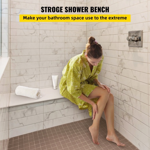 Vevor Tile Shower Seat - Waterproof Ready to Tile Shower Bench