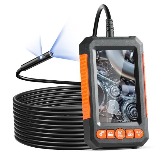 Vevor Endoscope Camera With Lights Dual Lens Borescope 16.4Ft Cable 4.3" Screen