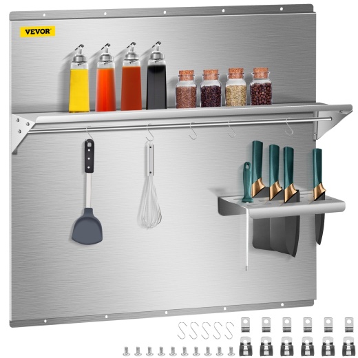 Vevor Range Backsplash With Shelf 29.5 X 29.5 Inch
