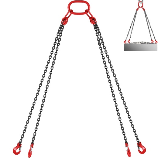 Vevor 10Ft Chain Sling - 5/16 Inch G80 Alloy Steel Engine Hoist
