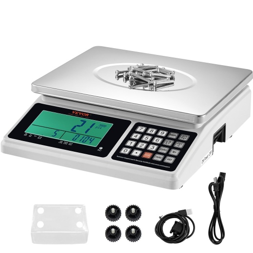 Vevor Industrial Counting Scale - 30 kg x 1 g Digital Scale for Parts and Coins