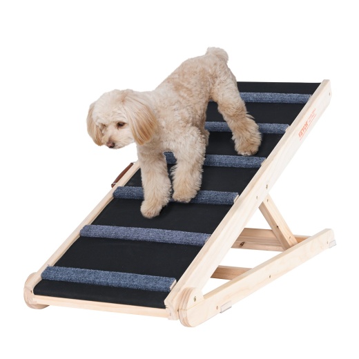 VEVOR Dog Ramp, Folding Pet Ramp for Bed, Adjustable Dog Ramp for Small, Large, Old Dogs & Cats