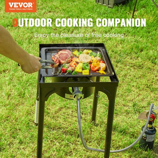Vevor Single Burner Outdoor Camping Stove - 30,000-BTU Modular Cooking Stove for BBQ, Home, Camp, Patio, RV Cooking