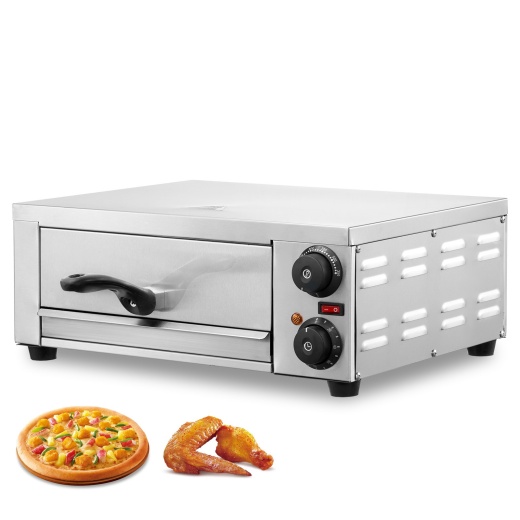 Vevor Electric Countertop Pizza Oven 12" 1500W Adjustable Temp 0-120Min Timer