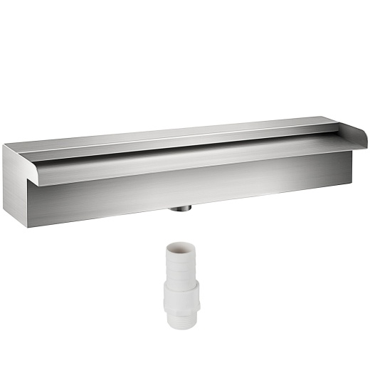 Vevor Pool Fountain Stainless Steel Waterfall Spillway - 17.7" Outdoor