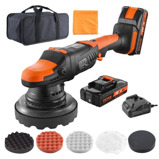 Vevor 20V Cordless Buffer Polisher 6" Brushless Polisher with 1Pcs 4.0Ah Battery