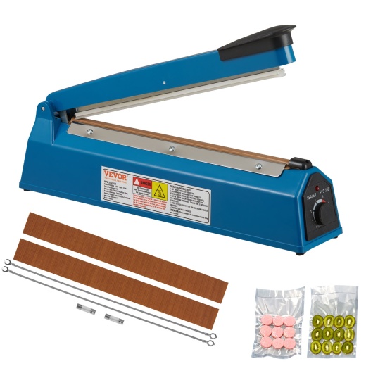 Vevor Impulse Sealer 12 Inch - Manual Heat Seal Machine for Plastic Bags