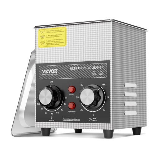 Vevor Professional Jewelry Cleaning Machine, 2L Jewelry Cleaner Ultrasonic Machine With Heater & Timer, Digital Ultrasonic Cleaner For Cleaning Denture Dental Oral Irrigator Parts Retainer Glasses