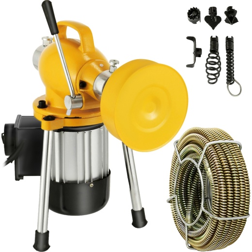 Vevor Drain Cleaner Machine - 66Ft X2/3Inch Electric Drain Auger with Autofeed Function