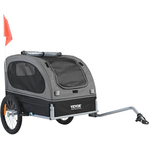 Vevor Dog Bike Trailer - Supports Up To 88 Lbs Pet Cart