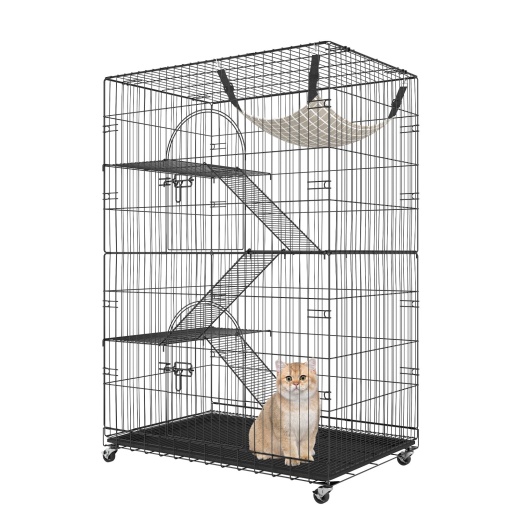 Vevor Catio: 4-Tier Large Cat Cages Indoor for 1-3 Cats
