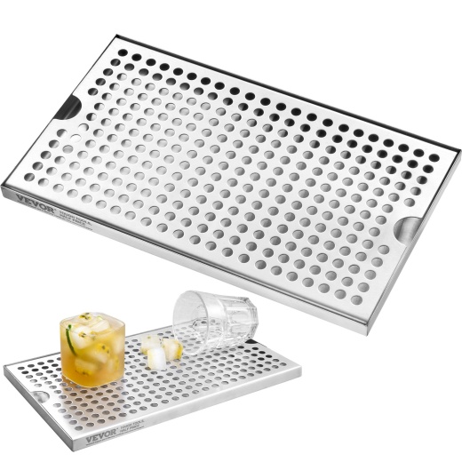 Vevor Beer Drip Tray - 304 Stainless Steel Kegerator Drip Trays