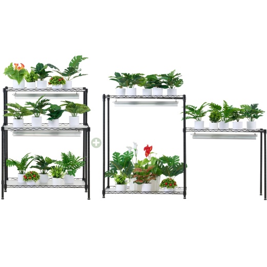 Vevor Diy Plant Stand With Grow Lights 6 Tiers 192W 70.9" Tall Plant Grow Shelf