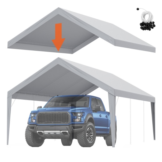 Vevor Carport Replacement Canopy Cover 13 x 20 Ft - Heavy-Duty Waterproof & UV Protected