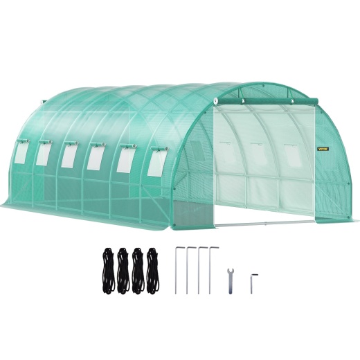 Vevor Walk-In Tunnel Greenhouse - 20 X 10 X 7 Ft Portable Plant Hot House