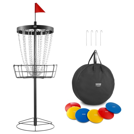 Vevor Disc Golf Basket - Portable 24-Chains Target Hole for Indoor & Outdoor Practice