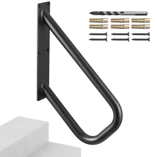 Vevor Handrails for Outdoor Steps - 18.9" Wall Mount Safety Railings
