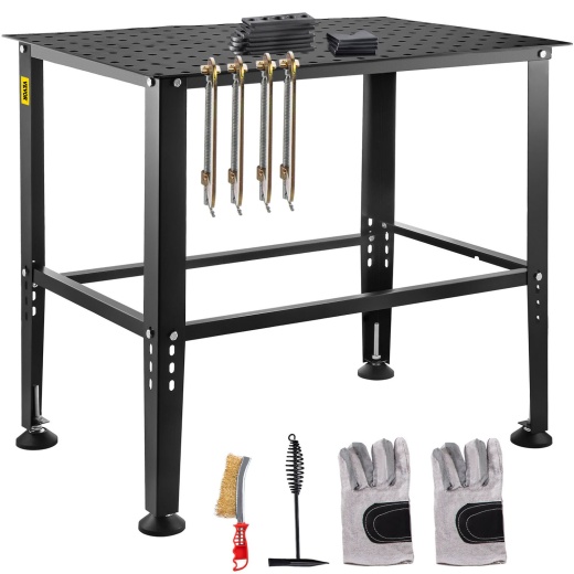 Vevor Welding Table 36" x 24" - Adjustable Workbench with Accessories