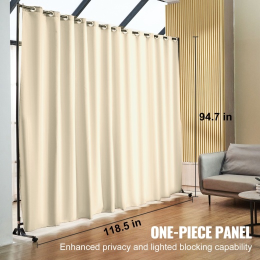 Vevor Room Divider - 8 Ft X 10 Ft Portable Panel Room Divider