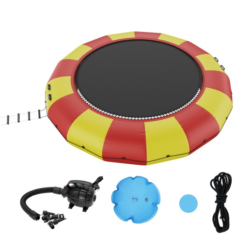 Vevor Inflatable Water Bouncer - 17Ft Recreational Water Trampoline for Kids & Adults