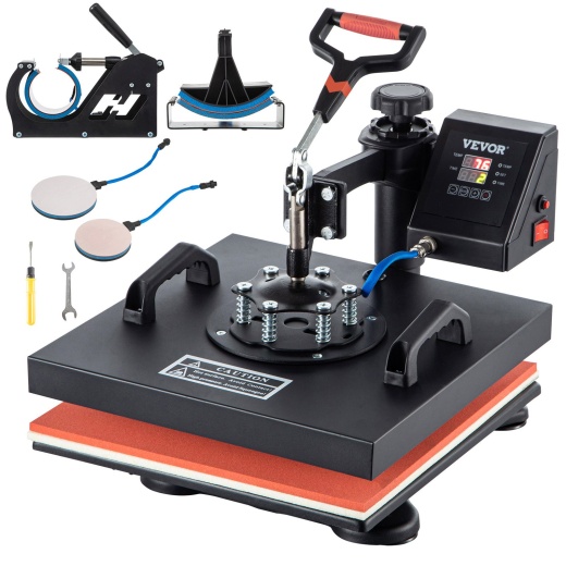 5 In 1 Heat Press 15" X 15" Digital Clamshell Sublimation Machine