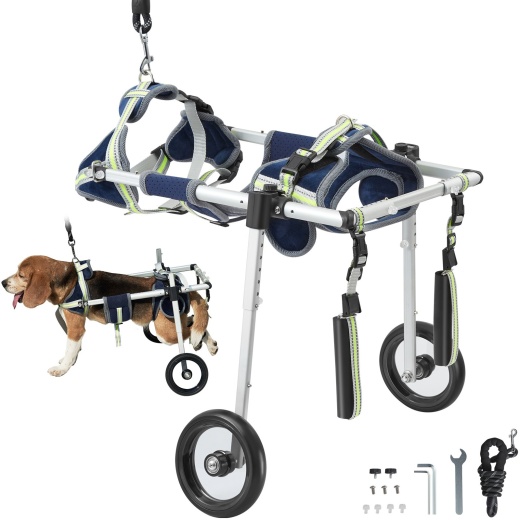Vevor 2 Wheels Dog Wheelchair For Back Legs