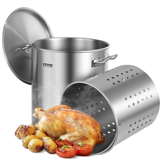 Vevor Stainless Steel Stockpot, 42 Quart Large Cooking Pots