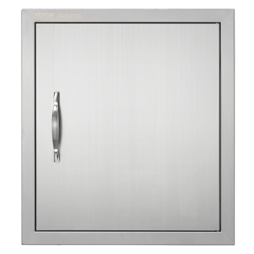 Vevor BBQ Access Door - 18W x 20H Inch Single Outdoor Kitchen Door, Stainless Steel Flush Mount Door