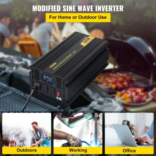 Vevor Power Inverter 3500W Modified Sine Wave Inverter
