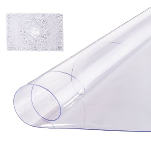 Vevor Pvc Table Protector 42 Inch Round Clear Plastic Desk Protector 2.0Mm Thick
