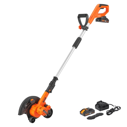 Vevor Lawn Edger - 20V Battery Powered Cordless Edger for Lawns, Driveways, and Borders