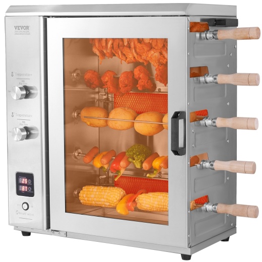 Vevor Shawarma Grill Machine - 5 Strings Gas Vertical Broiler for Home Restaurant Kitchen