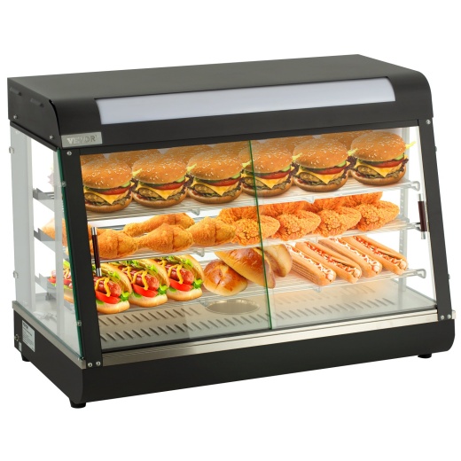 Vevor Commercial Food Warmer Display - 3 Tier 1800W Pizza Warmer