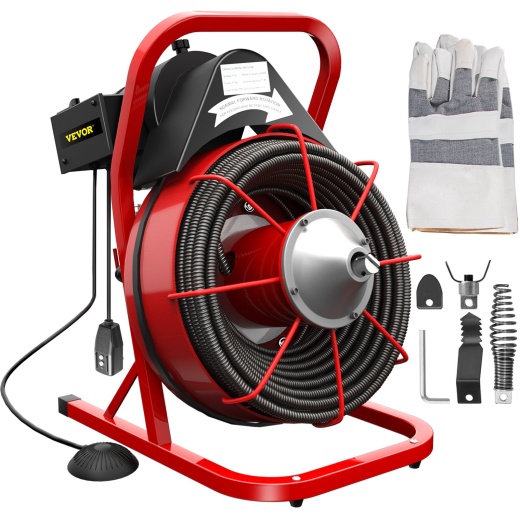 Vevor 75Ft X 1/2 Inch Electric Drain Cleaning Machine